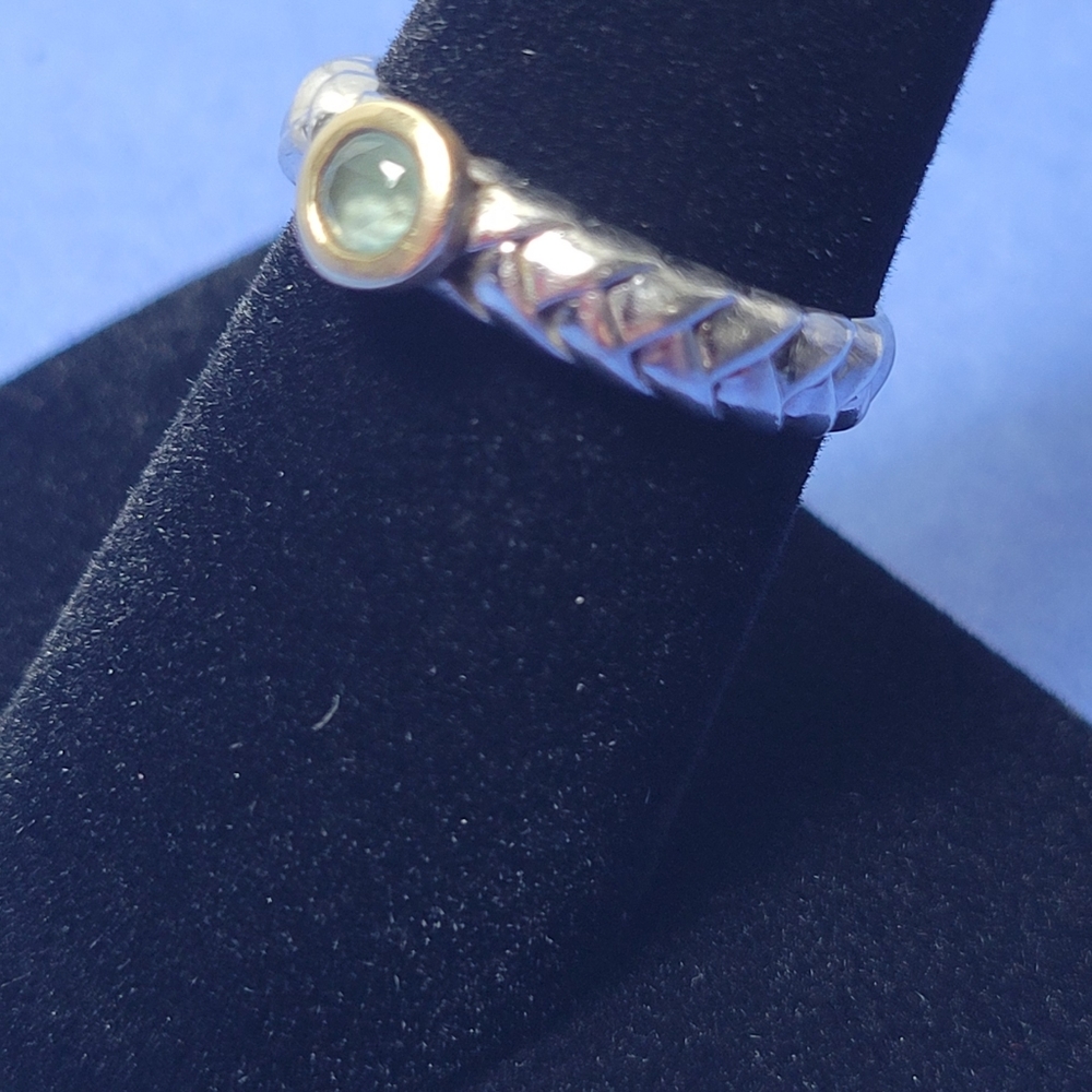 ❤ 925-SILVER AND 10K GOLD RING SIZE 7 - Picture 11 of 15
